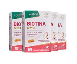 Kit 4x Biotina Plus com Vitaminas e Zinco 60 cápsulas Lauton