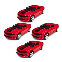 Kit 4x Brinquedo Camaro Colecionável Vermelho - AP TOYS