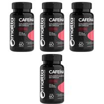 Kit 4x Cafeína 200mg 4x60 Cápsulas Maltta Sabor:Sem sabor