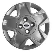 Kit 4X Calota Ford Fiesta Aro 14 Grafite 025Cb