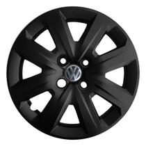 Kit 4X Calota Vw Volkswagen Aro 14 Preto 190Ca