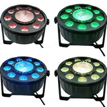 Kit 4x Canhão Iluminação Profissional Festa DJ 10 Led 9x3W 1x30W Rgb+w Dmx Jogo Luz - GT580