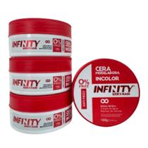 kit 4x Cera Modeladora Incolor 160g Infinity Alta Fixação Anti Frizz Para Cabelo Envio Imediat kit 4x Cera Modeladora Incolor 160g Infinity Alta Fixação Anti Frizz Para Cabelo Envio Imediat
