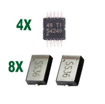 Kit 4x Ci Tps54240 3.3~42volts + 8 Peças Diodo Ss36 60v Sk36 3a