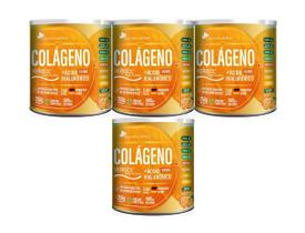Kit 4x Colágeno Ácido Hialurônico suplemento em pó sabor tangerina 250g Flora Nativa