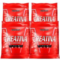 Kit 4X Creatina Hardcore Reload Pouch 1Kg - Integralmedica Kit 4X Creatina Hardcore Reload Pouch 1Kg - Integralmedica