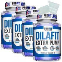 Kit 4x dilafit extra pump 120 cápsulas profit + porta cápsulas