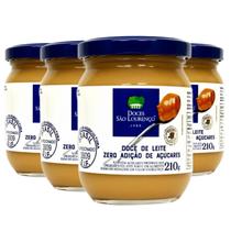 Kit 4x Doce de Leite Diet SÃO LOURENÇO Zero Ad. Açucar 210g