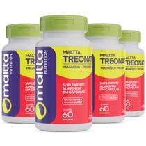 Kit 4x Duom Treonat Suplemento Magnésio + Treonina 240 Cáps Ultra Concentrado Premium Treonato