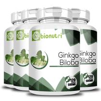 Kit 4x Ginkgo Biloba 120 Capsulas 500 Mg - Bionutri