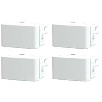 Kit 4x Interruptor S400207 Branco Fosco Lunare Up Schneider