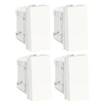 Kit 4x Interruptor Simples S70110104 Branco Orion Schneider