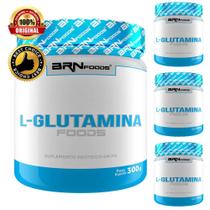 Kit 4x L-Glutamina 300g - BRNFOODS