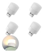 Kit 4x Lâmpadas Led Usb Portátil Luz Noturna Pequena Bebês