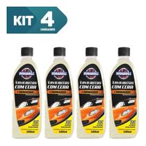 Kit 4x - Lava Autos Com Cera 500 Ml Shampoo Para Carro