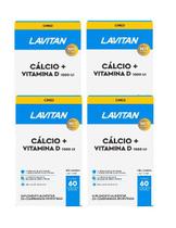 Kit 4x Lavitan Cálcio Vitamina D 1000ui 60 C/Comp - Cimed