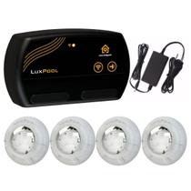 Kit 4X Led Rgb 4W Abs Piscina + Comando Wifi - Luxpool