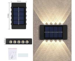 KIT 4X LUMINARIA luz de parede recarregavel solar ARANDELA JARDIM EXTERNA 10LED A PROVA Dágua lehmox KIT 4X LUMINARIA luz de parede recarregavel solar ARANDELA JARDIM EXTERNA 10LED A PROVA Dágua lehmox