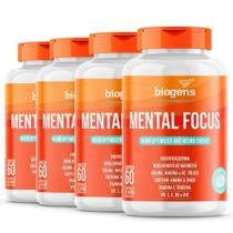 Kit 4x mental focus 60 caps biogens