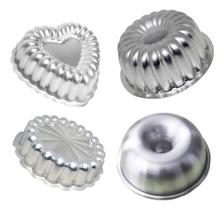 Kit 4x Mini Formas Bolo, Coração, Suíça, Balão E Charlot 9x4