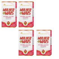 Kit 4x Mulher Mais Prímula Linhaça Barragem + Vit. ADEK 4x60 cps Flora Nativa