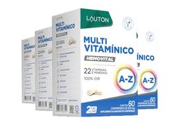 Kit 4x Multivitamínico Hemovital 60 cápsulas Lauton Kit 4x Multivitamínico Hemovital 60 cápsulas Lauton