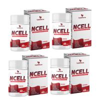 Kit 4x NCELL Psyllium, Espirulina, Café Verde, LCarnitina, Laranja Moro e Cromo 60 Caps Tuttiflora