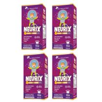 Kit 4x Neurix Mg Ferro Metilfolato e B12 4x150ml Uva Flora
