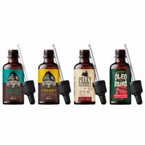 Kit 4x Óleo Barba Calico Lemon Peaky e Guaraná Don Alcides