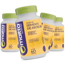 Kit 4x Óleo de Semente de Abobora Suplemento Alimentar Natural Vitamina D 100% Pura 240 Capsulas Duom Original