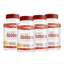 Kit 4x Óleo de Semente de Abobora Suplemento Alimentar Natural Vitamina D 100% Pura 240 Capsulas Duom Original