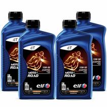 Kit 4x Óleo Semissintetico Elf Moto 4 Road 15W-50