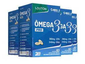 Kit 4x Ômega 3 Pro 1350mg 60 cápsulas Lauton