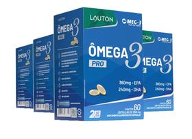 Kit 4x Ômega 3 Pro meg3 60 cápsulas Lauton Kit 4x Ômega 3 Pro meg3 60 cápsulas Lauton