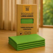 Kit 4x Pano Mágico Ákora Ecomais Limpa Vidros Espelhos Sem Fiapos