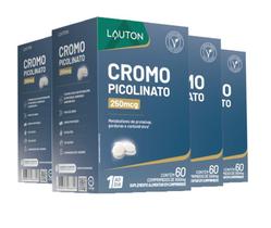 Kit 4x Picolinato De Cromo 250mcg 60 Comprimidos Lauton Kit 4x Picolinato De Cromo 250mcg 60 Comprimidos Lauton