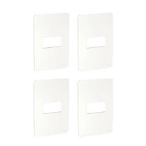 Kit 4x Placa 4X2 1 Módulo S730101004 Branco Orion Schneider