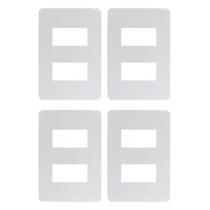 Kit 4x Placa 4X2 2 Módulo Branco Orion Schneider S730121004 Kit 4x Placa 4X2 2 Módulo Branco Orion Schneider S730121004