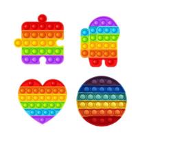 Kit 4x Pop-it Fidget Toy Empurre Bolha Autismo Anti-stress