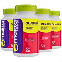 Kit 4x Potes Guaraná 240 Capsulas Suplemento Alimentar Natural Puro Energia Vitamina Cafeina Duom