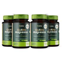 Kit 4x - Quatro Magnésios - 120 cápsulas - Omix