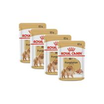 KIT 4X Ração Úmida Royal Canin Pomeranian Cães Adultos 85 g