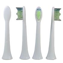 Kit 4x Refil Compatível com Escova Dental Elétrica Colgate Philips Sonicare Easyclean Essence Plus SonicPro 10 30 50 70 Kids HX3211 HX6581