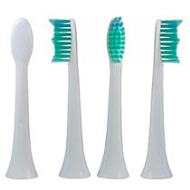 Kit 4x Refil Compatível com Escova Dental Elétrica Colgate Philips Sonicare Easyclean Essence Plus SonicPro 10 30 50 70 Kids HX6581 HX3211
