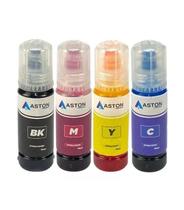 Kit 4x Refil de Tinta 504 544 Preto + Colorido Aston P/ L3150 Kit 4x Refil de Tinta 504 544 Preto + Colorido Aston P/ L3150