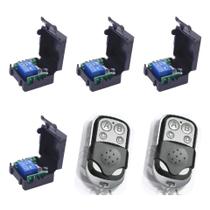 Kit 4x Rele Rf 433 1ch 12v + 2x Controle Remoto Kit 4x Rele Rf 433 1ch 12v + 2x Controle Remoto