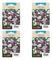 Kit 4x Sementes De Vinca Anã Sortida Para Vasos Mudas Jardim