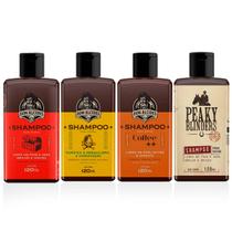 Kit 4x Shampoo Barba Negra Lemon Coffee Peaky Blinders Don Alcides