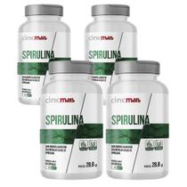 Kit 4x Spirulina Vegana 60 Cápsulas Clinicmais