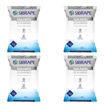 Kit 4x Sulfato De Alumínio Sibrape Decantador Impurezas 2kg